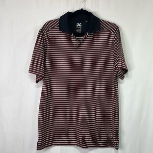 🍔Callaway golf red white and black striped polo X series